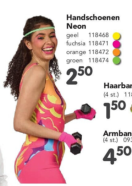 Handschoenen Neon geel