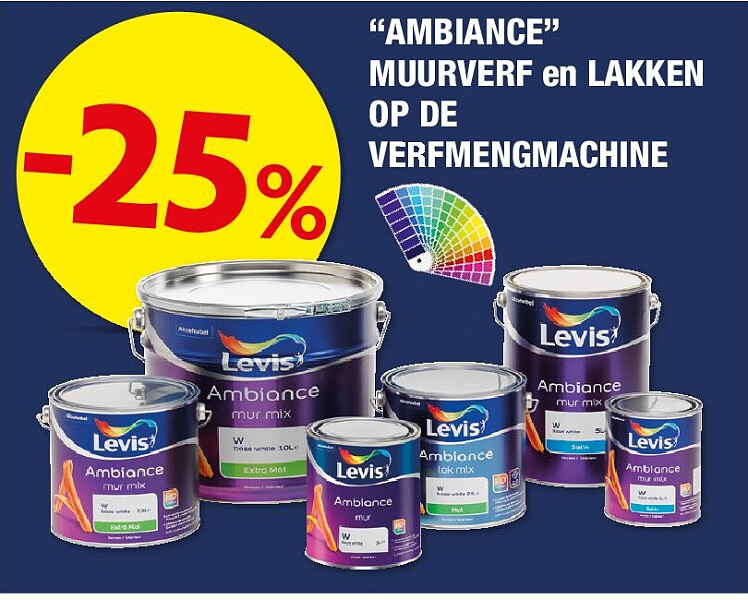 “AMBIANCE” MUURVERF en LAKKEN OP DE VERFMENGMACHINE