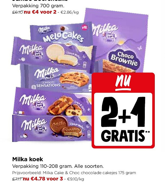 Milka koek