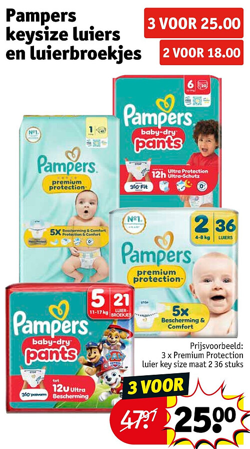 Pampers keysize luiers en luierbroekjes