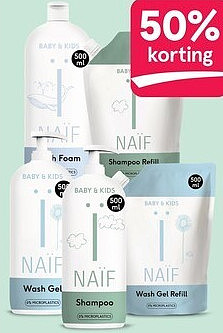 Naïf grootformaten 340 ml, 500 ml en 700 ml