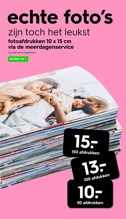 fotoafdrukken 10 x 15 cm via de meerdagenservice