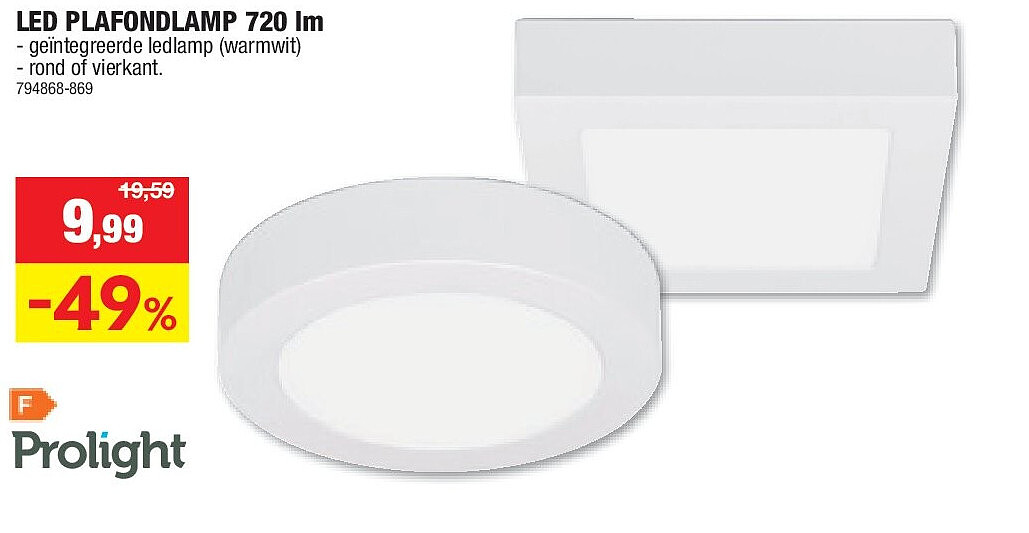 LED PLAFONDLAMP 720 lm