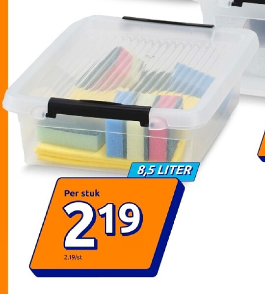 Opbergbox met klemdeksel 8,5 LITER
