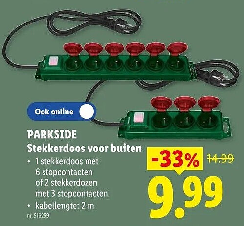 Stekkerdoos voor buiten