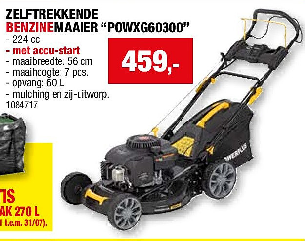 ZELFTREKKENDE BENZINEMAAIER “POWXG60300”