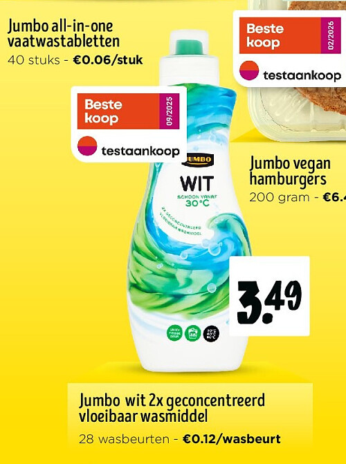 Jumbo wit 2x geconcentreerd vloeibaar wasmiddel