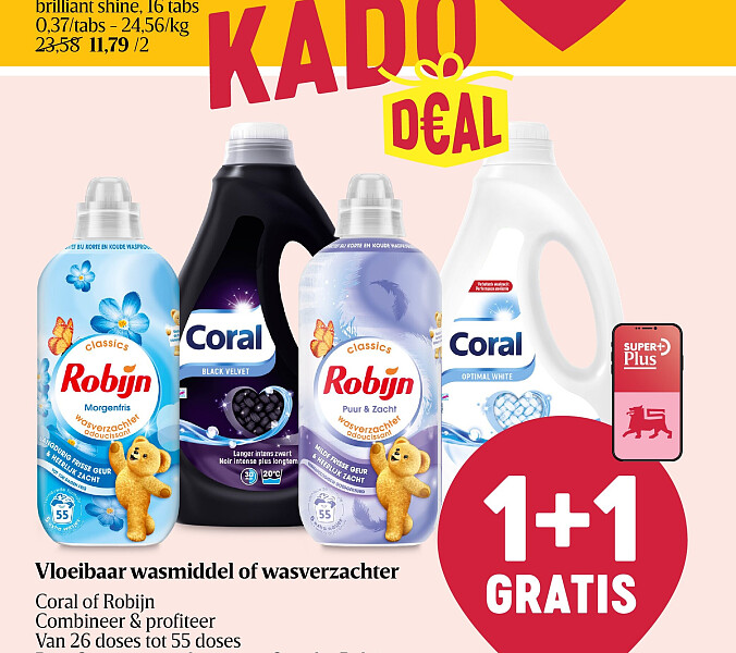 Vloeibaar wasmiddel of wasverzachter