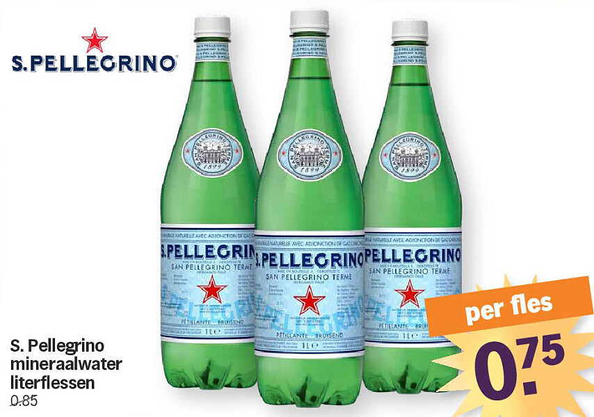 S. Pellegrino mineraalwater literflessen