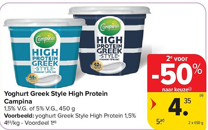 Yoghurt Greek Style High Protein Campina