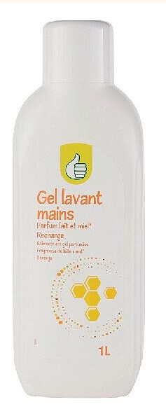 Recharge de gel lavant mains lait et miel Pouce 1 l