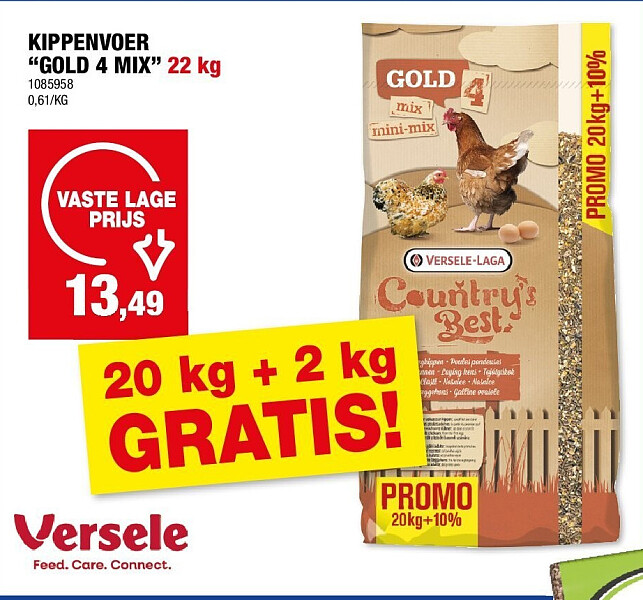 KIPPENVOER “GOLD 4 MIX” 22 kg