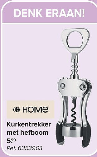Kurkentrekker met he oom
