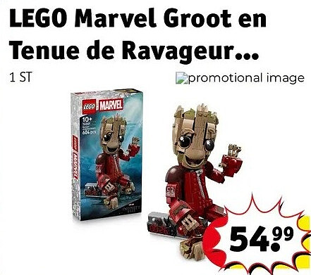 LEGO Marvel Groot en Tenue de Ravageur..