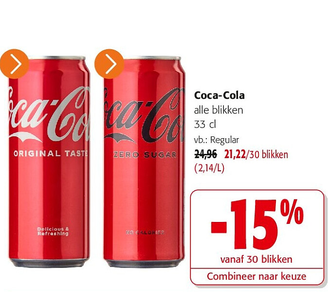Coca-Cola alle blikken 33 cl