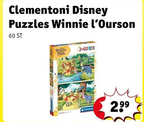 Clementoni Disney Puzzles Winnie l'Ourson