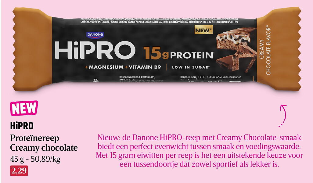 HiPRO Proteïnereep Creamy chocolate