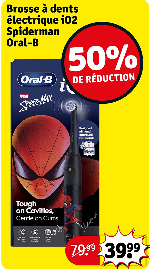 Brosse à dents électrique iO2 Spiderman Oral-B