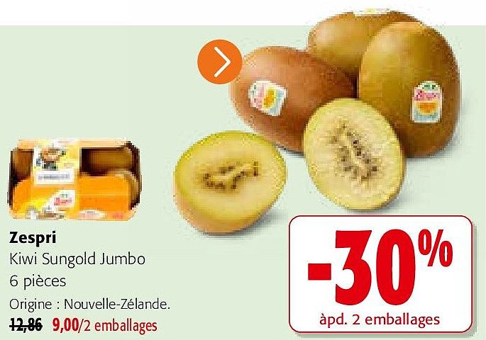 Zespri Kiwi Sungold Jumbo 6 pièces
