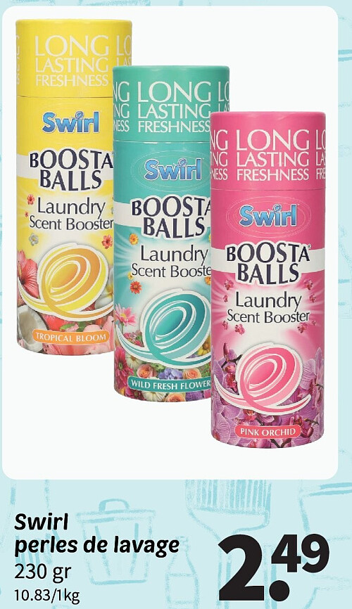 Swirl perles de lavage