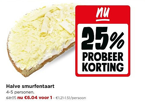 Halve smurfentaart
