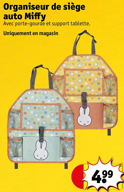Organiseur de siège auto Miffy