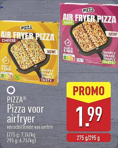 Pizza voor airfryer