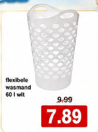 flexibele wasmand 60 1 wit