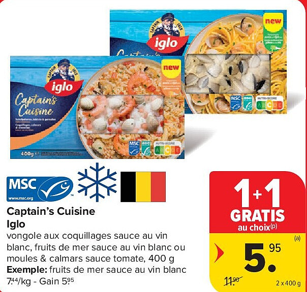 Captain’s Cuisine Iglo 2 x 400 g