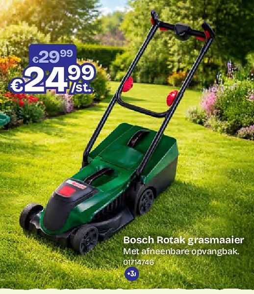 Bosch Rotak grasmaaier Met afneenbare opvangbak.