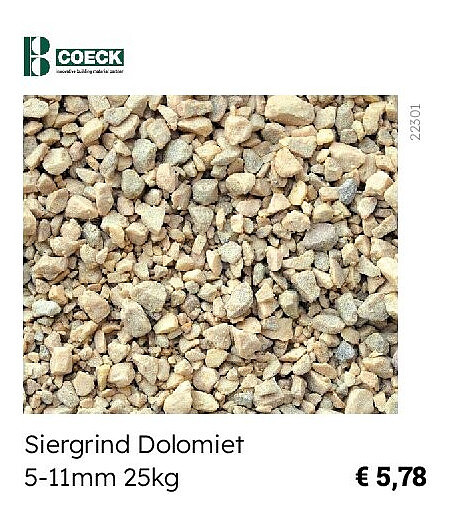 Siergrind Dolomiet 5-11mm 25kg