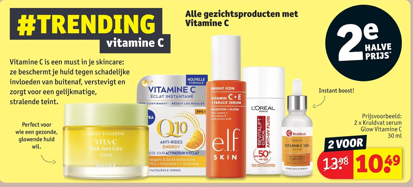 2 x Kruidvat serum Glow Vitamine C 30 ml