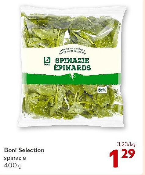 Boni Selection spinazie 400 g