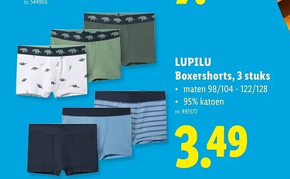 LUPILU Boxershorts, 3 stuks