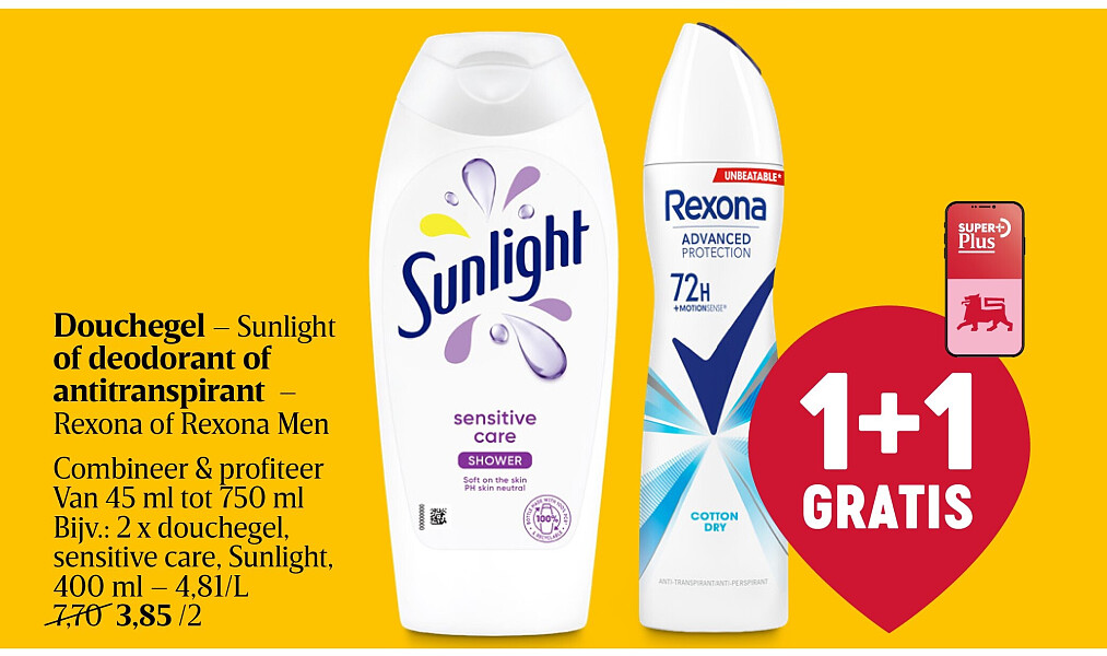 Douchegel – Sunlight of deodorant of antitranspirant – Rexona of Rexona Men