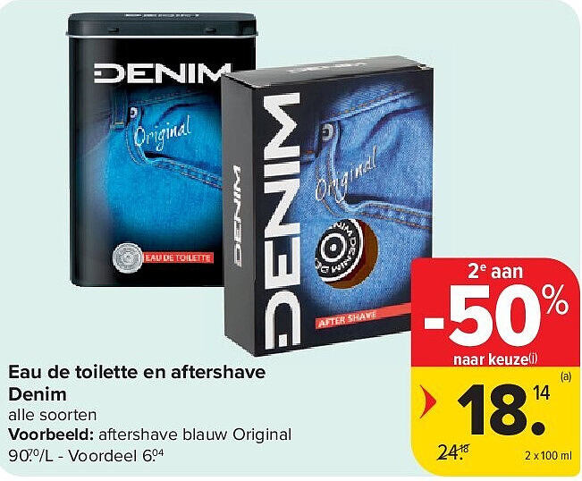 Eau de toilette en aftershave Denim