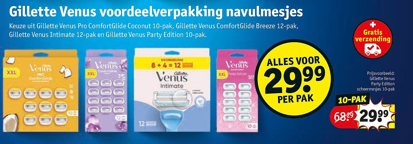 Gillette Venus Party Edition scheermesjes 10-pak