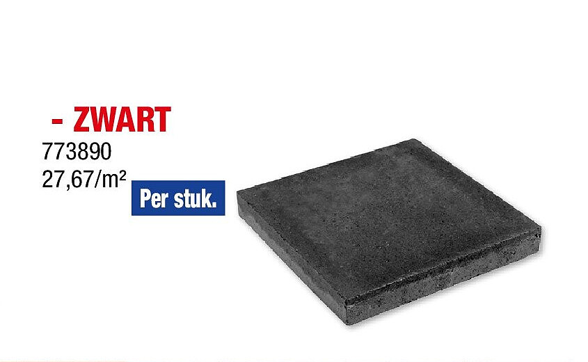 Terrastegel 30x30x4 cm 0,09m² beton zwart