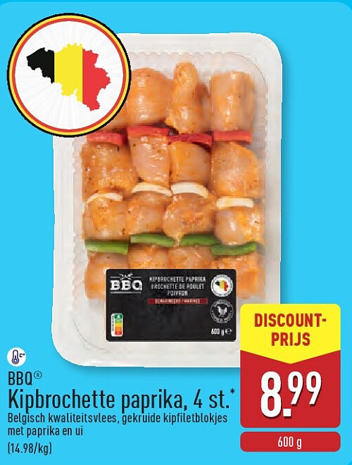 Kipbrochette paprika, 4st.