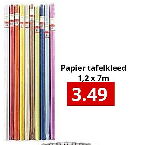 Papier tafelkleed 1,2 x 7m