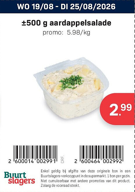 ±500 g aardappelsalade