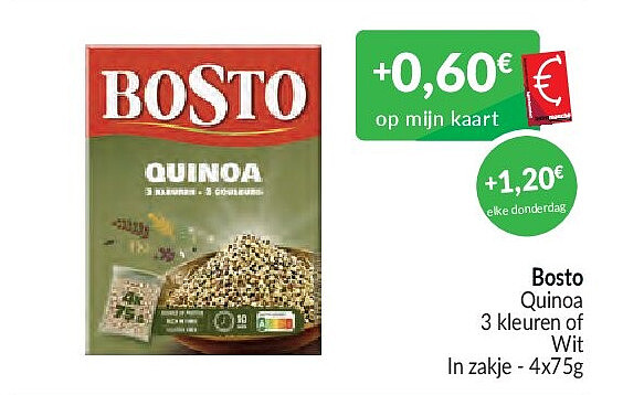 Bosto Quinoa 3 kleuren of Wit - 4x75g