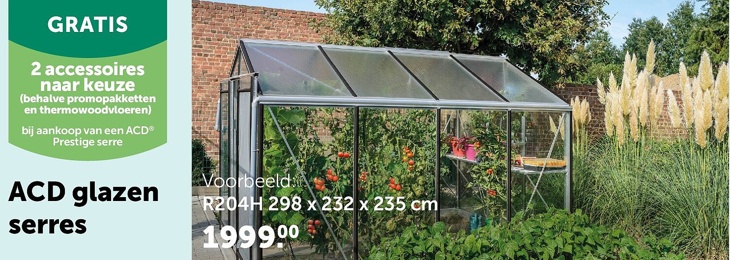 ACD glazen serres R204H 298 x 232 x 235 cm
