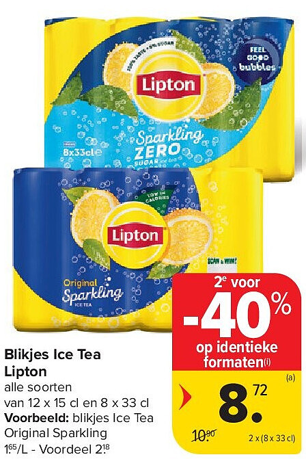 Blikjes Ice Tea Lipton