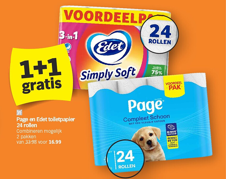 Page en Edet toiletpapier 24 rollen