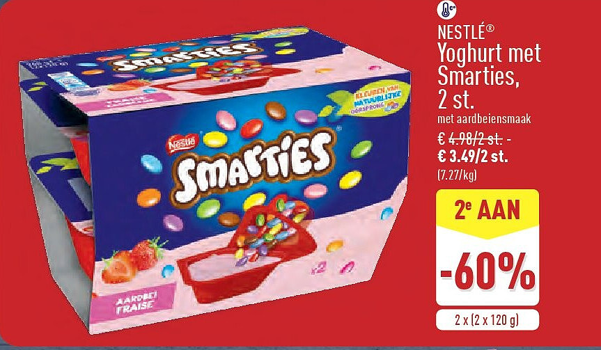 Yoghurt met Smarties, 2st.