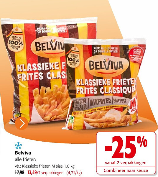 Belviva Klassieke frieten M size 1,6 kg