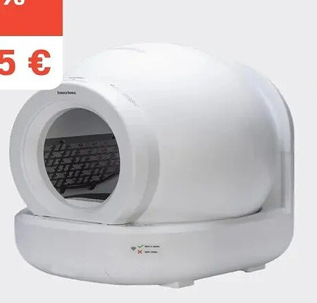 Beeztees automatische kattenbak Wit - 57x56x62 cm