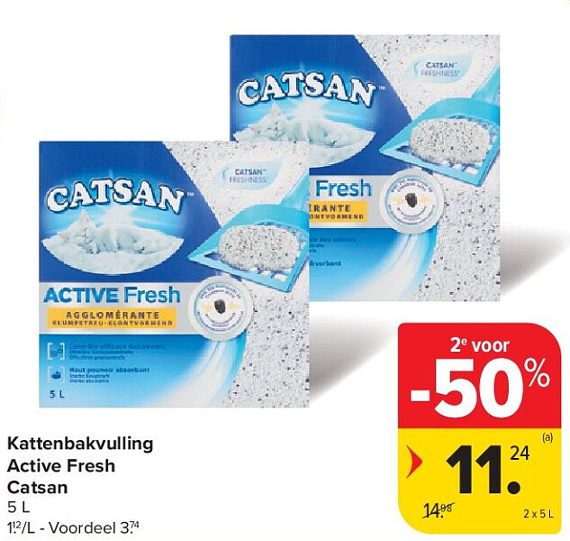 Kattenbakvulling Active Fresh Catsan