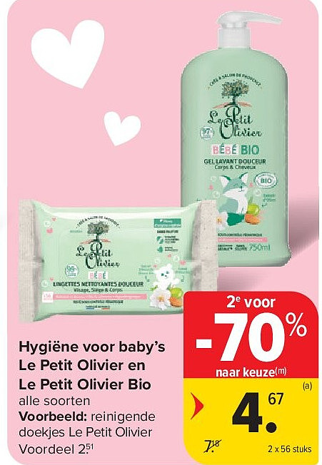 Hygiëne voor baby’s Le Petit Olivier en Le Petit Olivier Bio